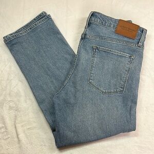 Lucky Brand Ankle Distressed High-rise Straight Zoe Mid-wash Denim Jean 12/31